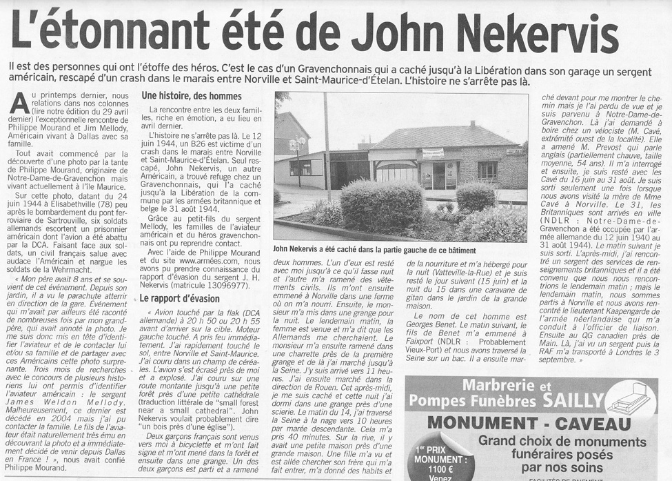 Article du Courrier Cauchois